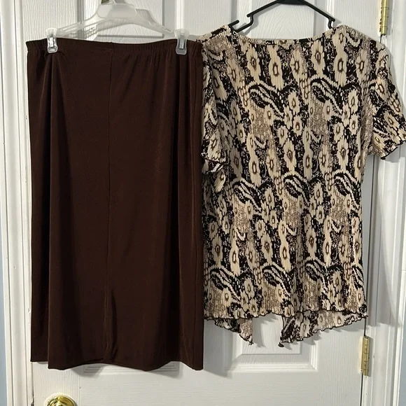 Size large brown skirt and top - Picture 3 of 3